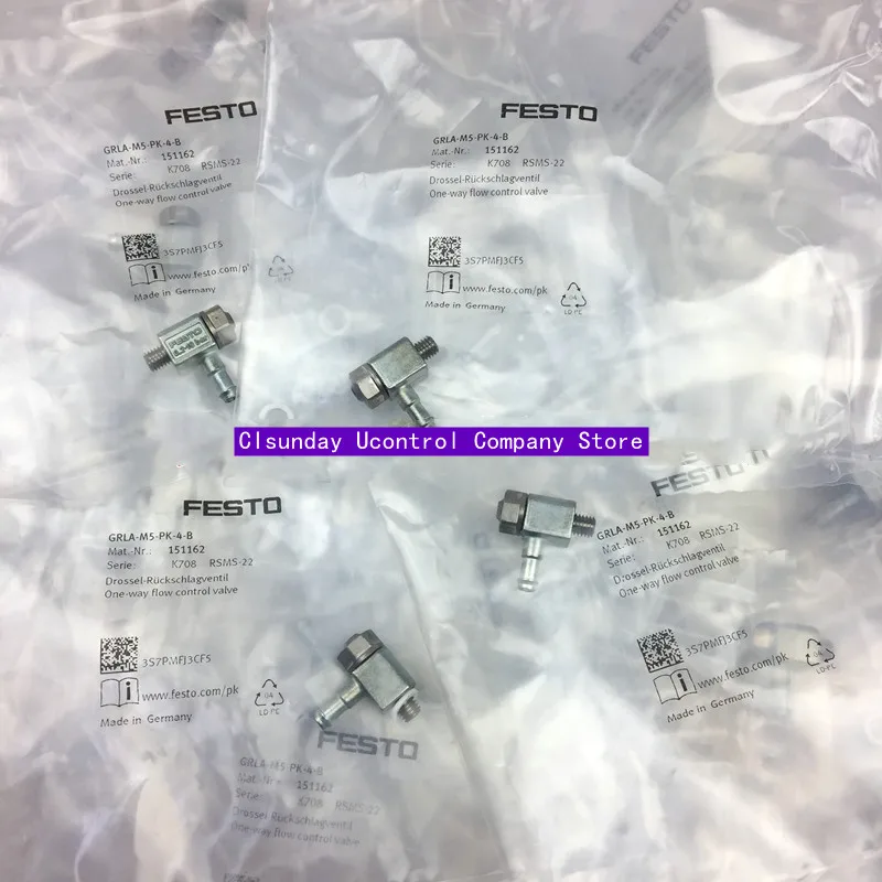 

New Original FESTO Festival stream valve GRLA-M5-B 151160 GRLA-M5-PK-4-B 151162