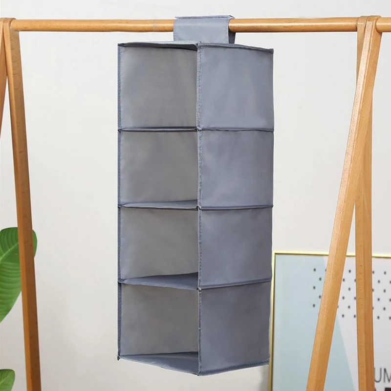 Household Wardrobe Stereo Storage Hanging Bag Multi-layer Oxford Cloth Clothes Storage Bag Underwear Socks Finishing Hanging Bag