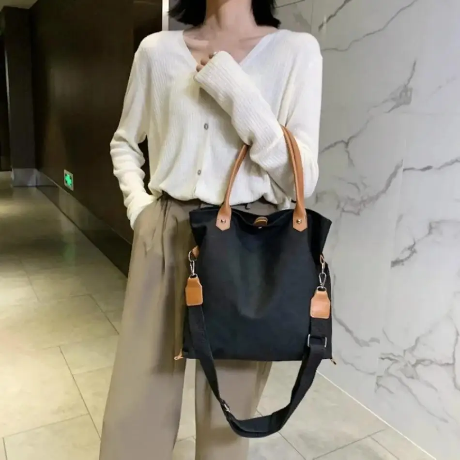 

1 шт. новая сумка-тоут из хлопка премиум-качества с кожаным ремешком и отделением для бутылок для женщин