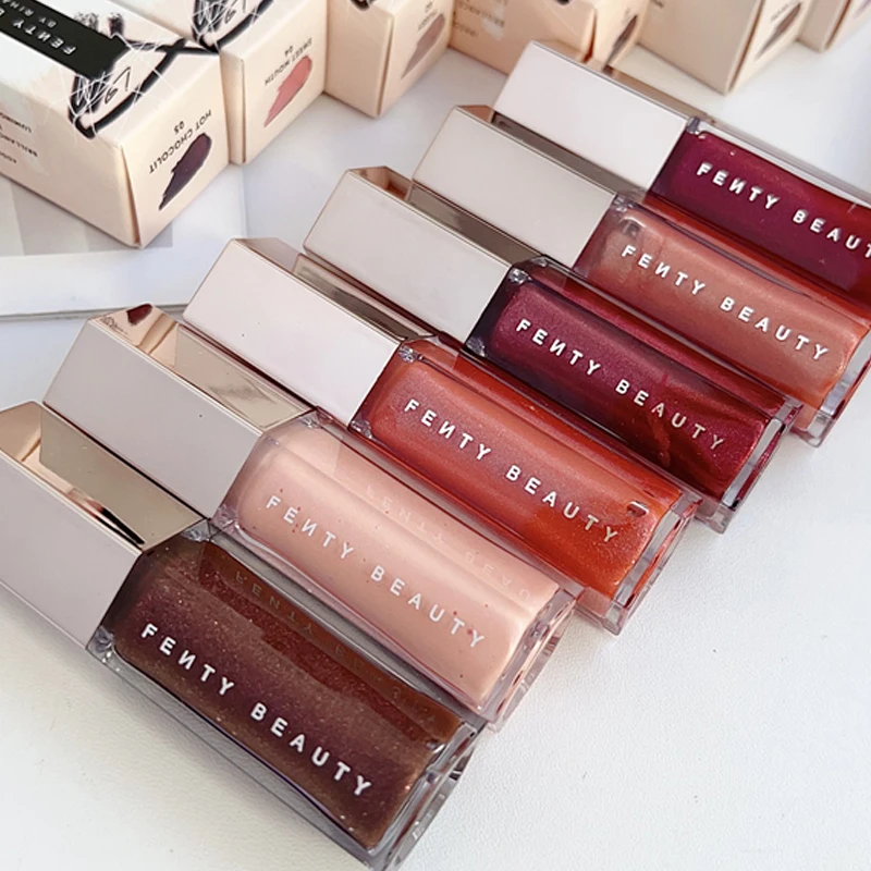 Fenty Beauty グロス リップ グレーズ マルチカラー モイステン シャイン グリッター リップ プランパー メイクアップ 初心者用 液体口紅 メイクアップ化粧品 1