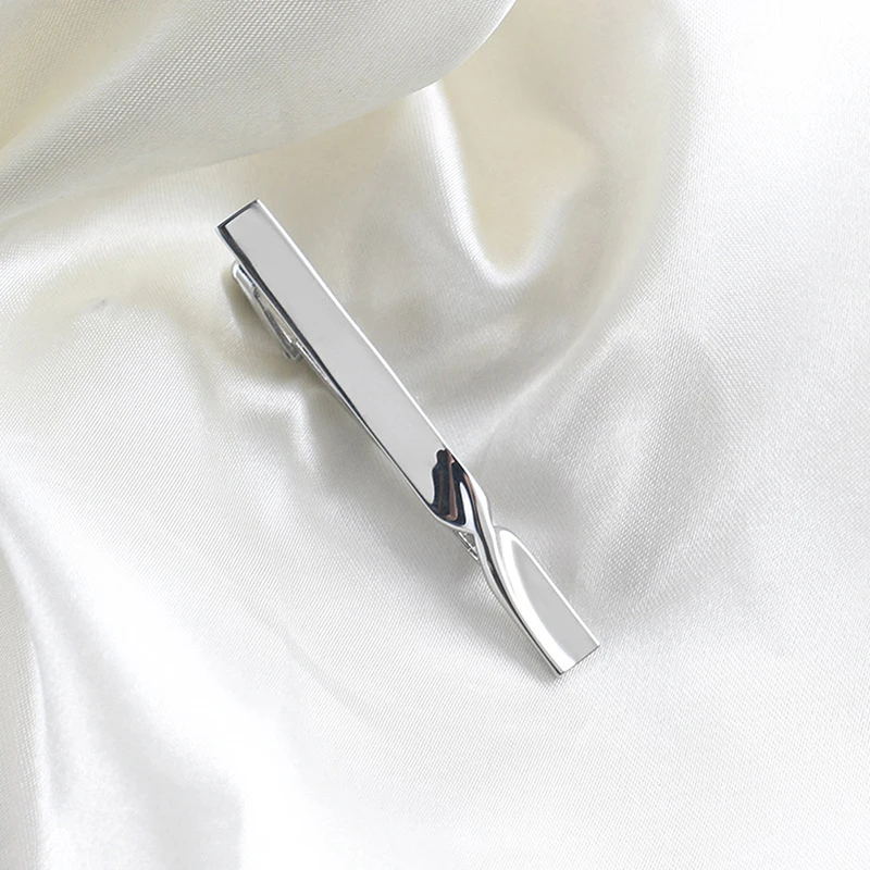1Pc Tie Clip Voor Mannen Koperen Eenvoudige Bar Gesp Praktische Mode Heren Klassieke Stropdas Clips Klem Pin Sieraden Stropdas Accessoires