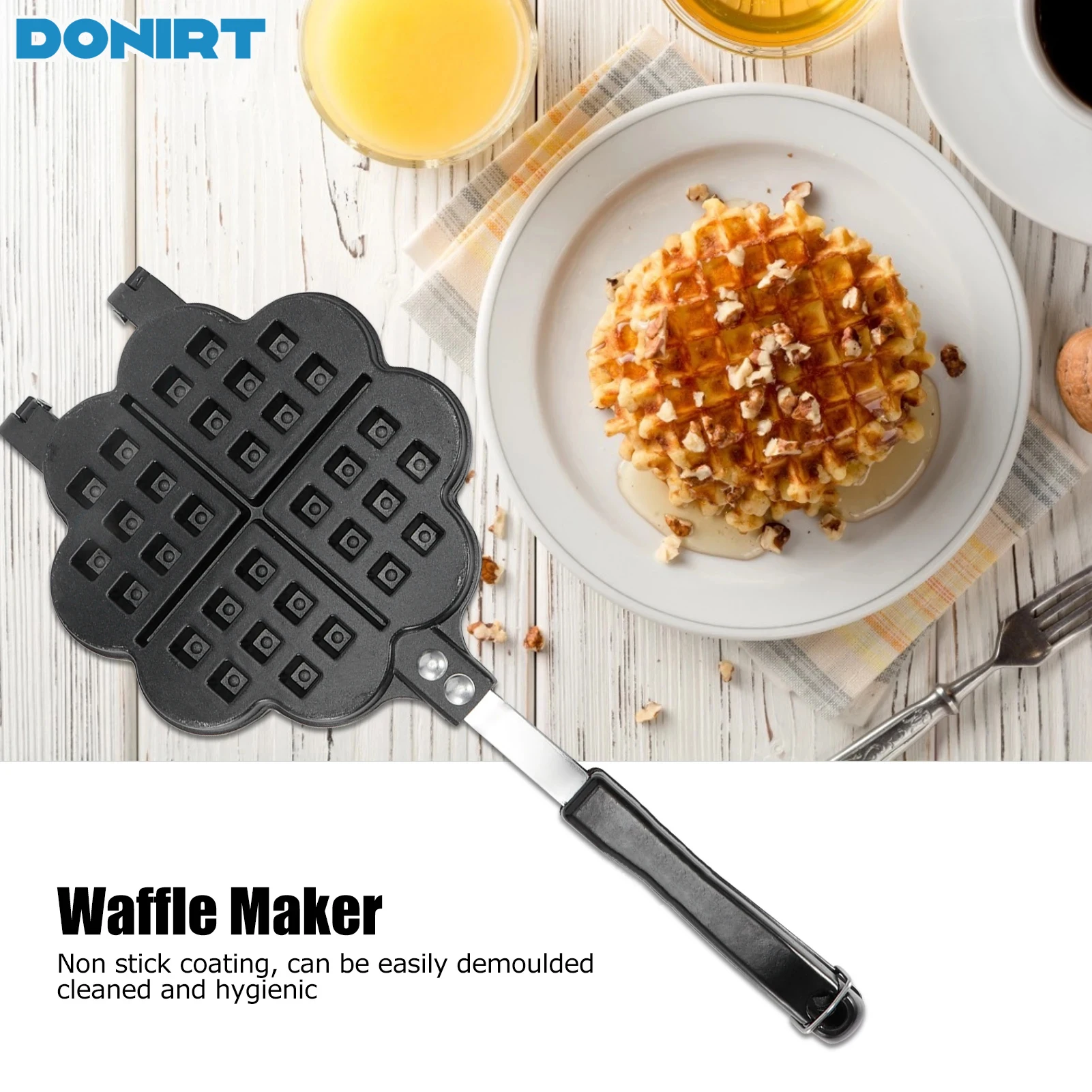 

DIY Waffle Maker Waffle Cake Mold Baking Tray Household Cooking Accessories for Gas Stove Egg Cake Maker Waffle Maker Waffle Pan