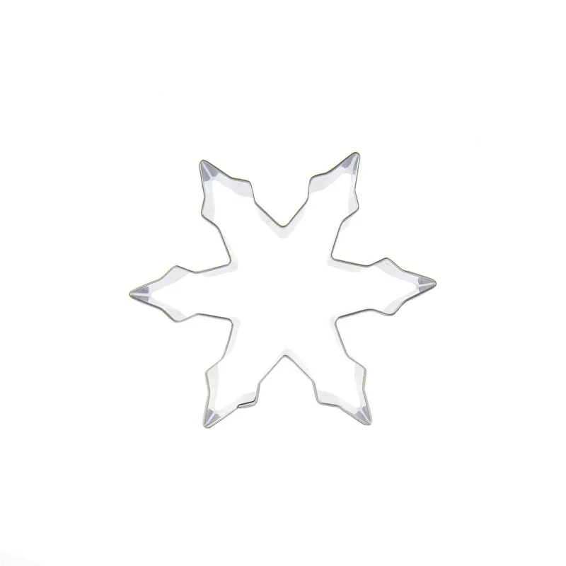 Spines Shape Snowflake Cake Decorating Fondant Cutters Tools,Christmas Cake Cookie Biscuit Pastry Stainless Steel Baking Molds