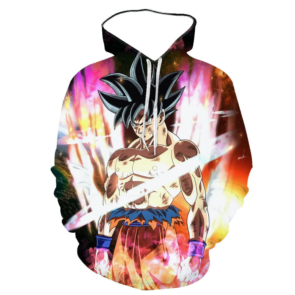 New Dragon Ball 3D animation sweatshirt digital printing pullover hooded sweatshirt men's 3D animation printing sweatshirt gift