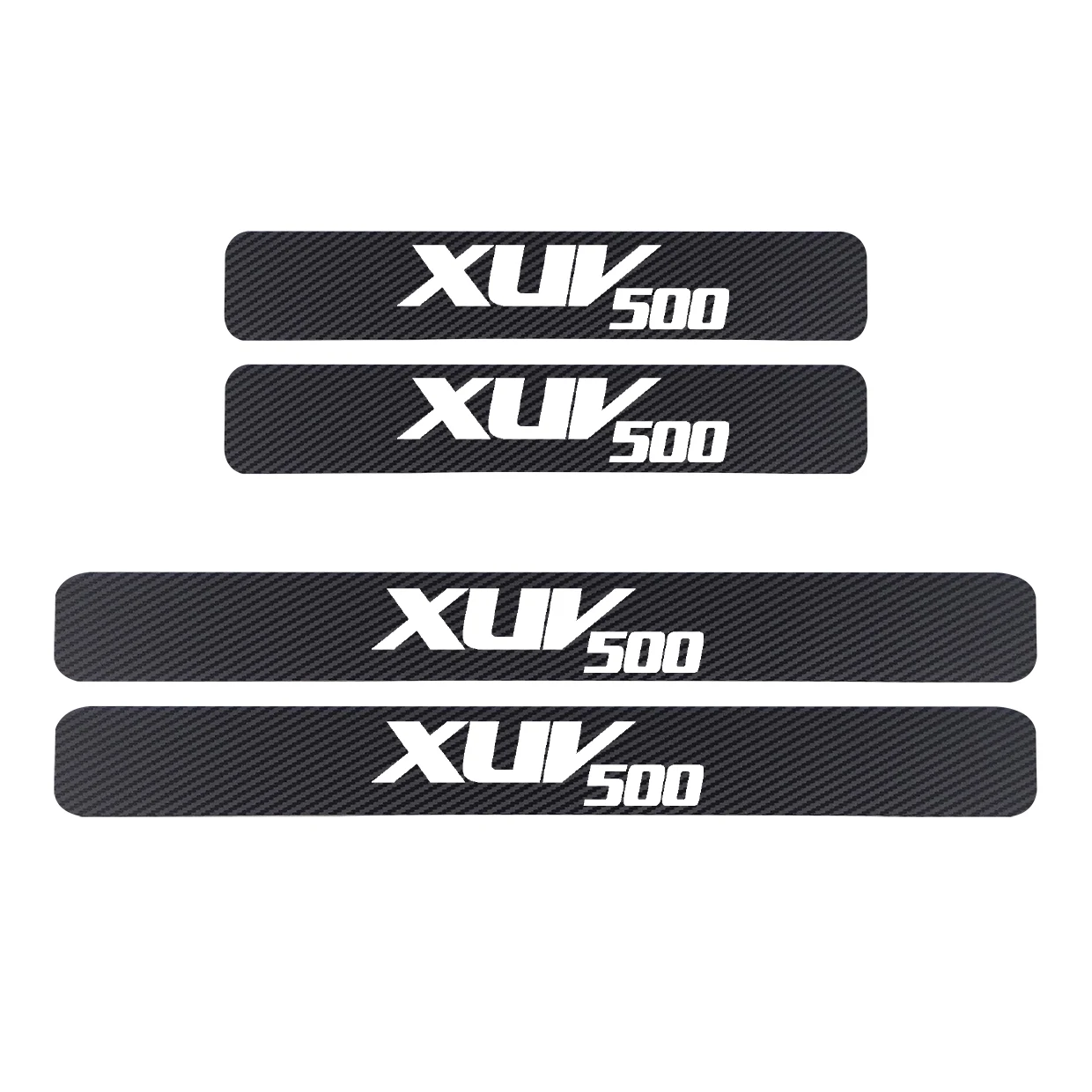 For Mahindra E Verito KUV100 Thar XUV500 XUV700 Xylo Carbon Fiber Car Door Threshold Pedal Scuff Plate Stickers Car Accessories