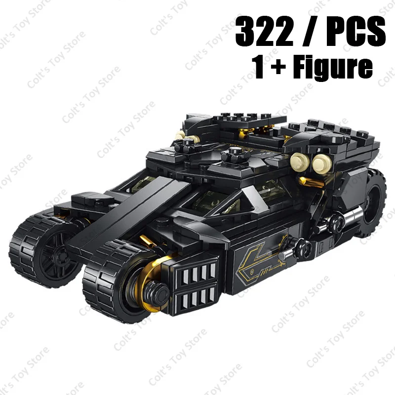 Superhero The Dark Knight VS Joker Building Blocks City Speed Champion Racing Classic Supercar Model Bricks Toys For Kids Gifts