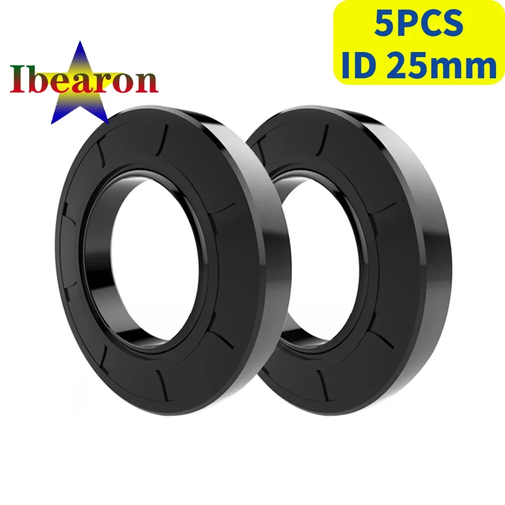 

5PCS TC ID 25mm Framework Oil Seal NBR(Nitrile Rubber Buna) Sealing Gasket High Quality Standard Parts