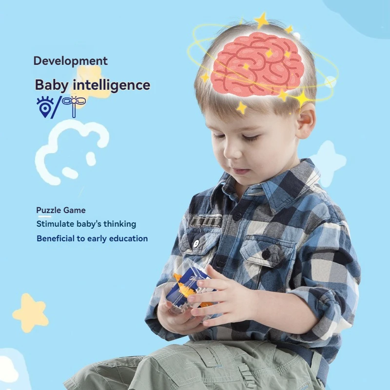 新しいフィジェットトイ 3D迷路マジックキューブ、子供向け迷路クリエイティブパズル知能キューブ論理的思考教育玩具