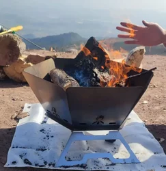 Camping Brazier Folding Bonfire Stove Portable Firewood Burner Campfire Furnace Outdoor Fire Wood Stove Burner Heater