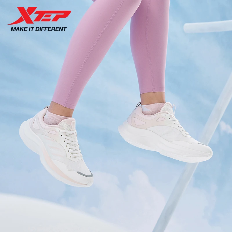 

Xtep Women‘s Running Shoes Shock Absorption Lightweight Durability Rubber Wear-Resistant Low Top Cushion Sneakers 876318110086