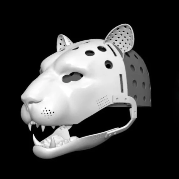 Base Mask Realistic Tiger Head Mask Skull Beast Costume cos Furry Tiger Realistic Beast Costume Skull Animal Costume DIY accesso