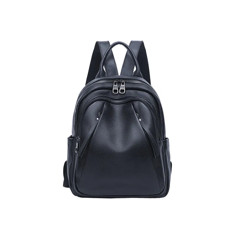 Large Capacity Leather Backpack Women, Waterproof Casual Work Bag, Fashion Commuter Shoulder Rucksack, Daily Use School Bags for