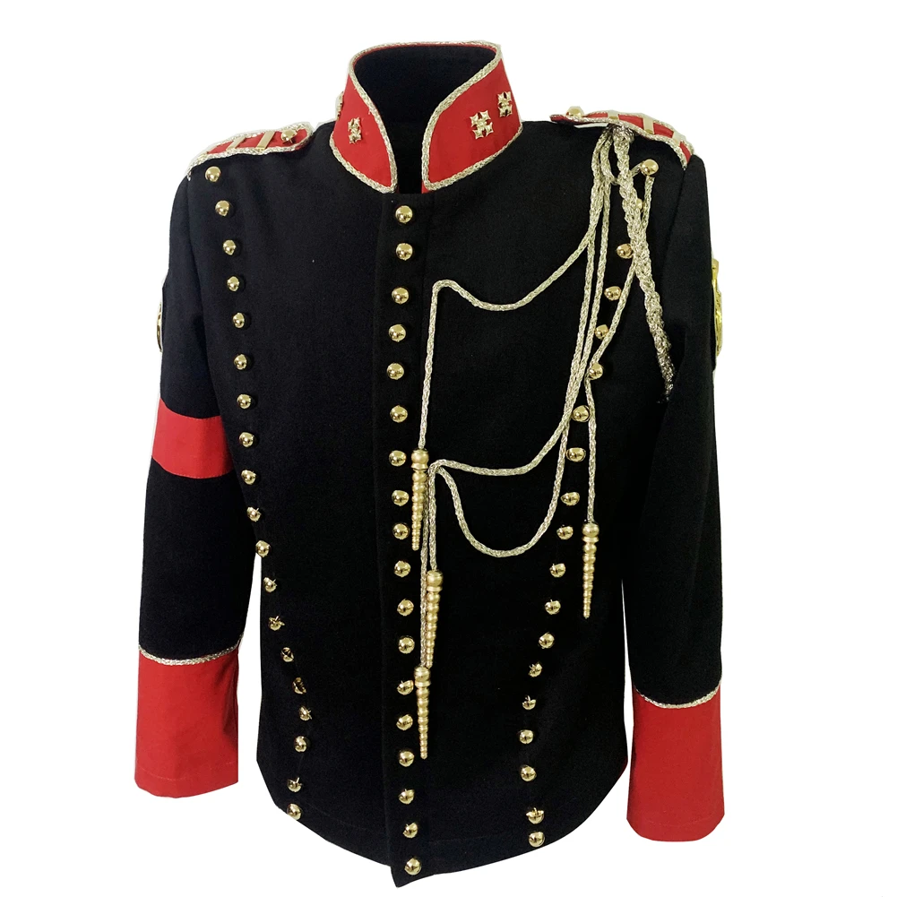 MJ Michael Jackson Black Military Jacket with British Punk Outwear in 1998\'s