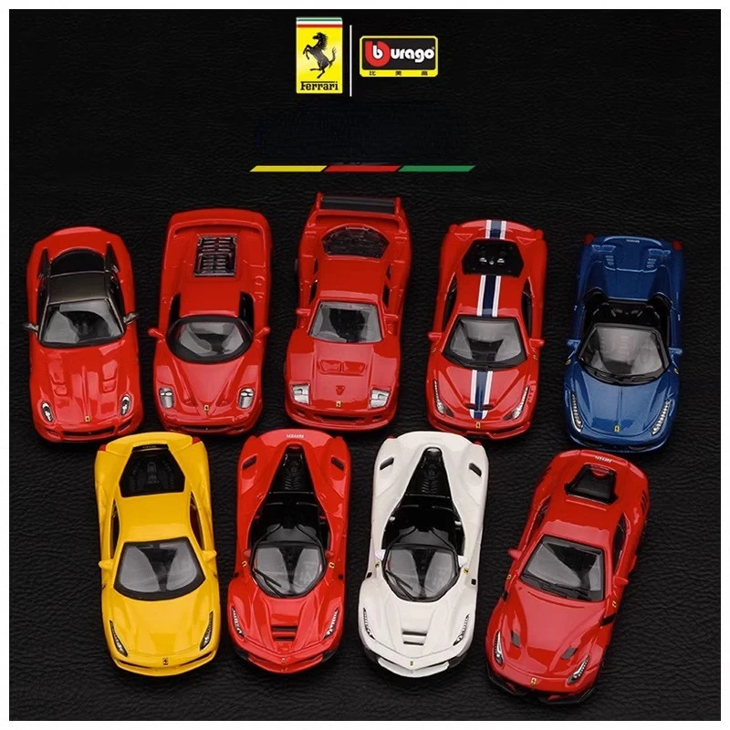 Genuine Boutique Bburago 1:64 Ferrari Boutique 2 Doors Opened Back To Alai Alloy Toy Car Model Metal Die-cast Toys Boy Gifts