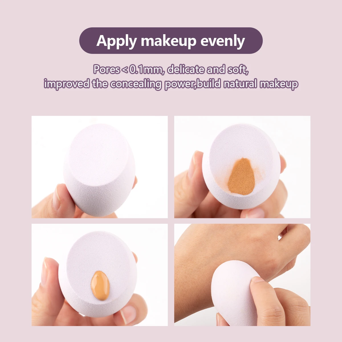 IMAGIC Sponge 4pcs/Set Makeup Puff Cosmetic Latex Soft Beauty Ball Foundation Powder With Box Wet and Dry Colorful Makeup Tool