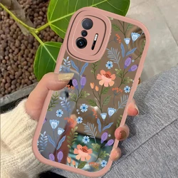 For Xiaomi Mi 10T Pro Silicone Soft Case For Xiaomi Mi 12 Pro 12S 12 S 12X 11 Lite 5G NE 10 T Pro Leaves Floral Mirror Cover