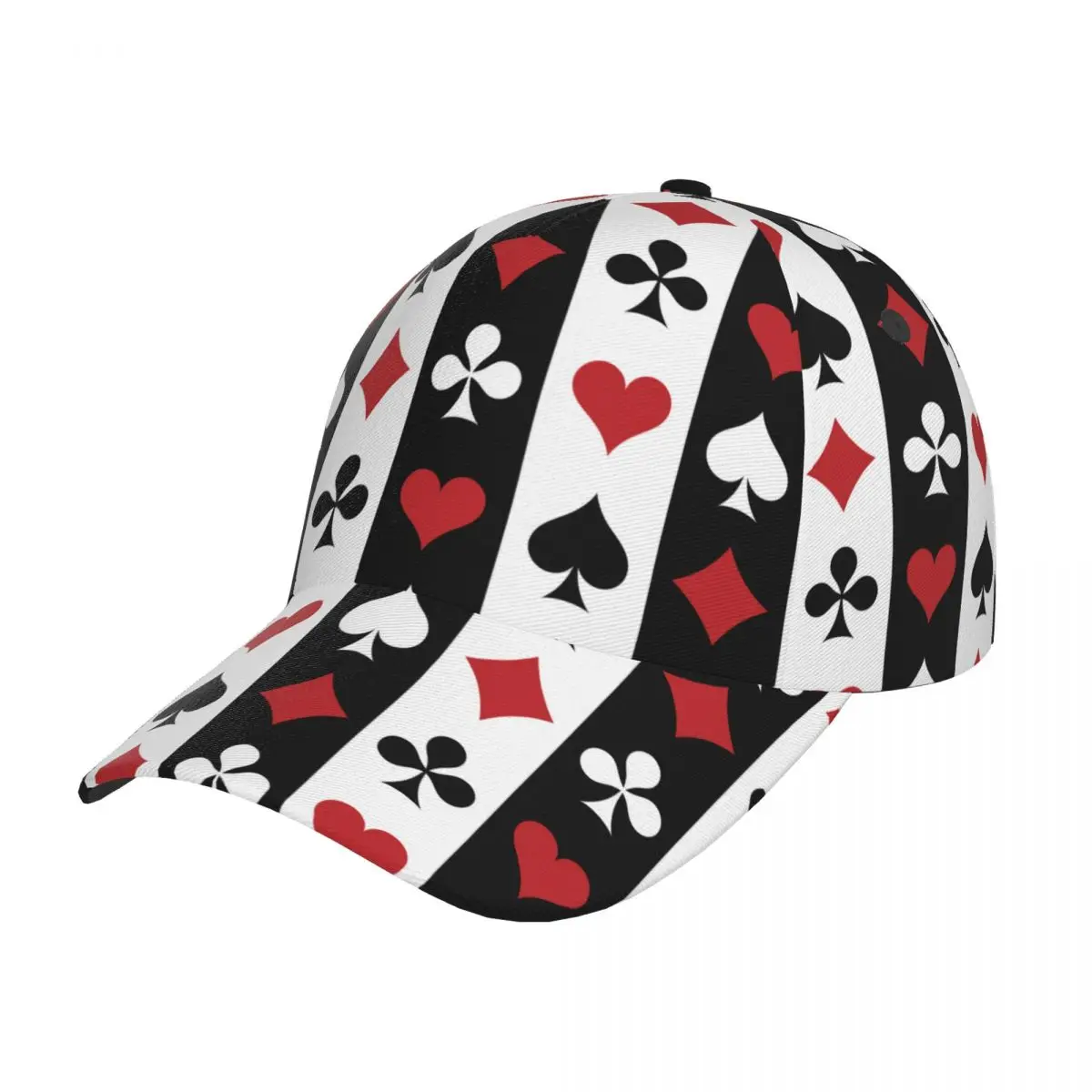 Poker Red Black Alice In Wonderland Outdoor Sport Caps Baseball Hat Men Women Visor Cap  Cap Street Hip Hop Caps golf hat men