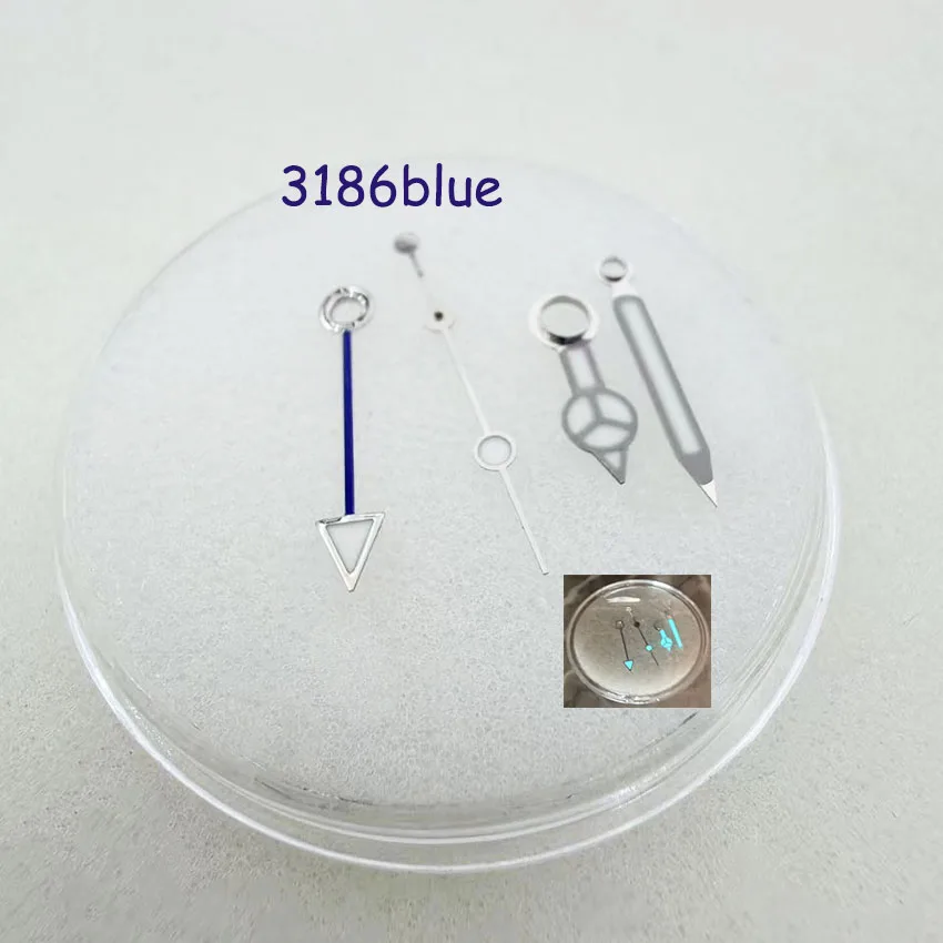 Suitable for brand watch model 3186 luminous retro watch pointer accessories, three colors available: red, blue, green