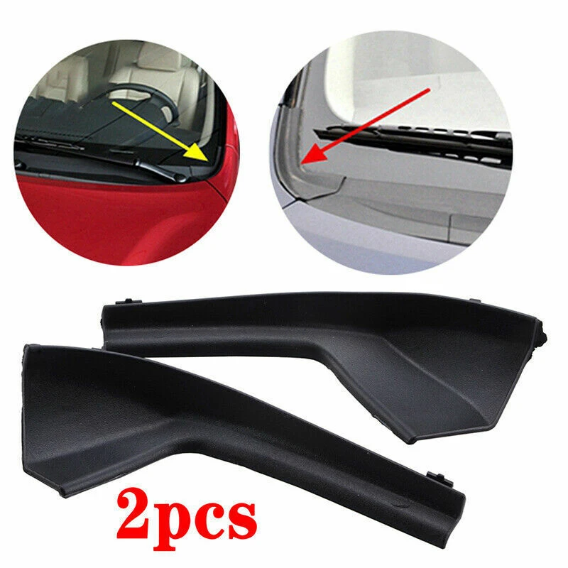 LHD Pair Front Windshield Wiper Extension Cowl Grille Outer Cover Black Fit For Nissan Versa Sedan Hatchback 2007 2008-2010 2011