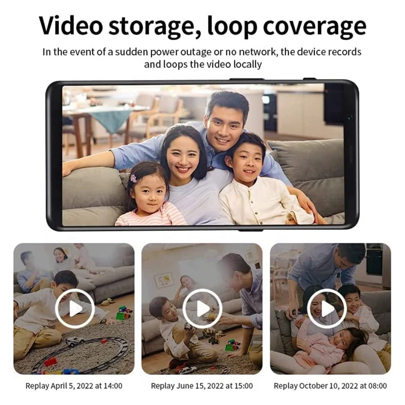 كاميرا داخلية للرؤية الليلية لمراقبة السيارات ، كاميرا صوت الحركة ، المنزل والمكتب ، واي فاي ، 1080P