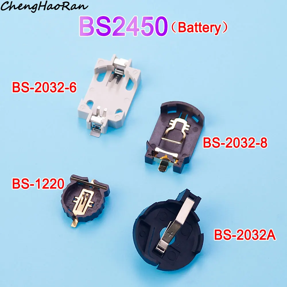 

10 pcs BS2450 Patch Battery Holder Series Coin Battery Holder BS-2032-6 BS-2032-8 BS-1220 BS-2032A Repair Accessories