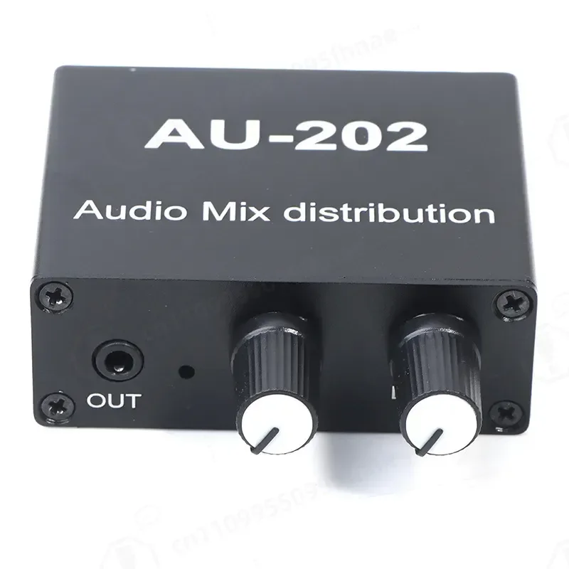 AU-202 Control Two Output Power Amplifier Audio Amplifier Headphone External Volume Power Audio Signal Amplifier