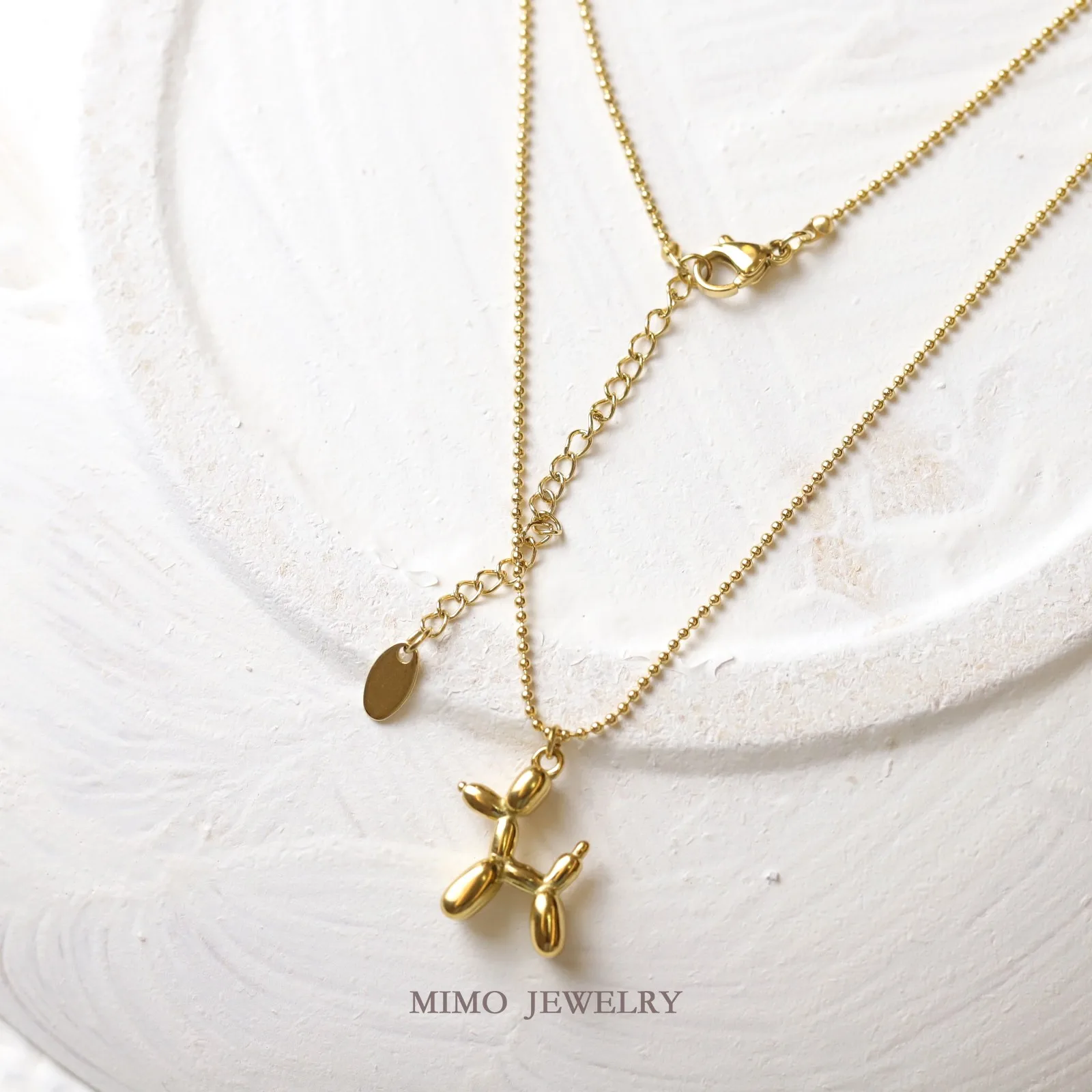 

Cute Balloon Puppy Charms Pendant Supplies DIY Hand Stainless Steel Gold Plated Accessories 19x16mm