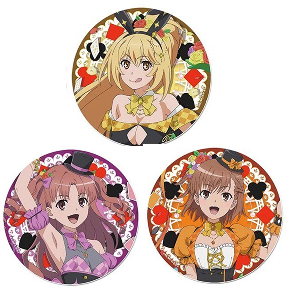 58mm Anime To Aru Kagaku no Railgun A Certain Scientific Railgun Cosplay COSTUME Badge Pin SPTE Tinplate Brooch Gilf