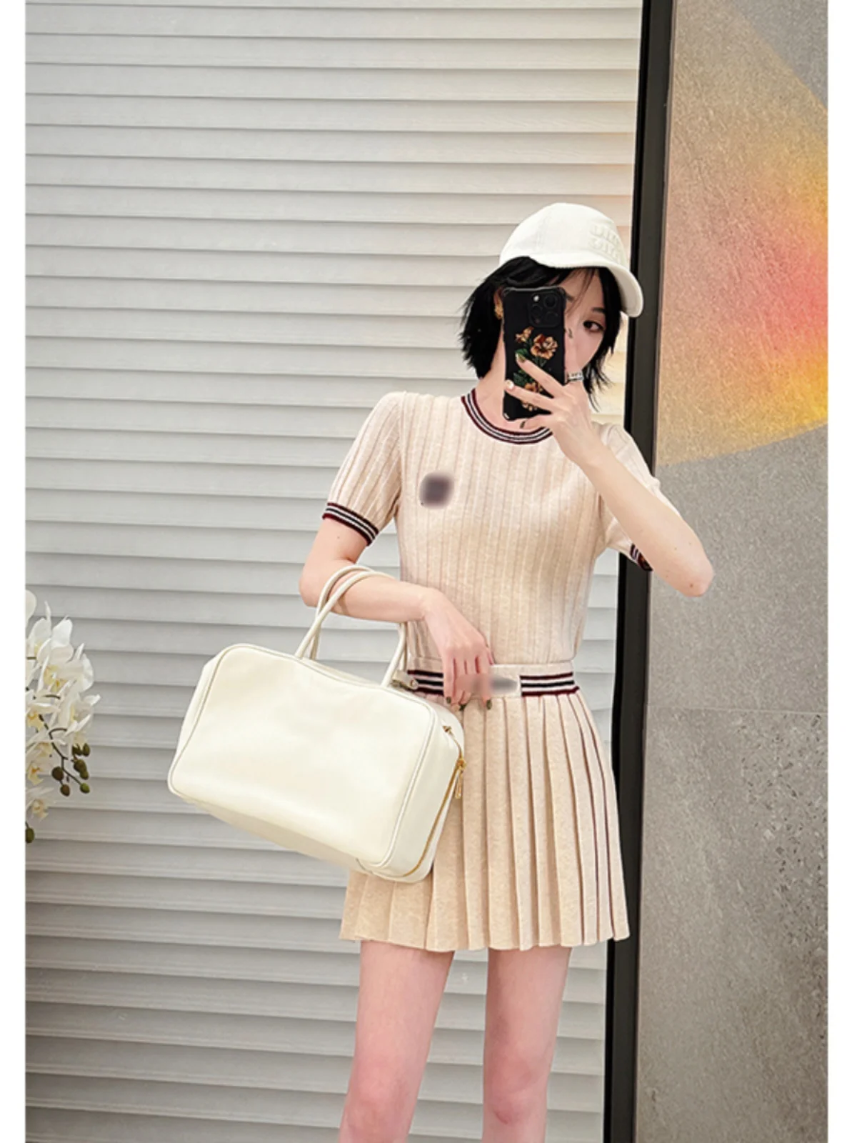 

NANASTORE Women's ort Sve Knitted irt Slim Fit Inner Wear Base Layer Spring 2024 Commute Sle Wool Blend Slimming Top