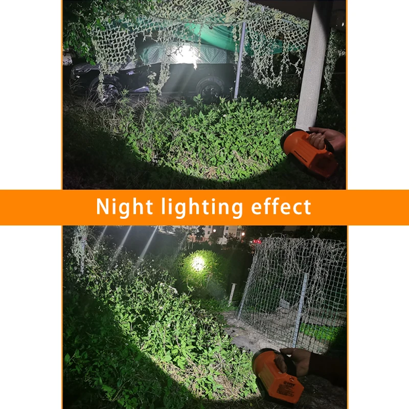 Huasheng Black Panther 817-827-828 Portable LED Rechargeable Industrial Grade Searchlight Outdoor Strong Light Patrol Light