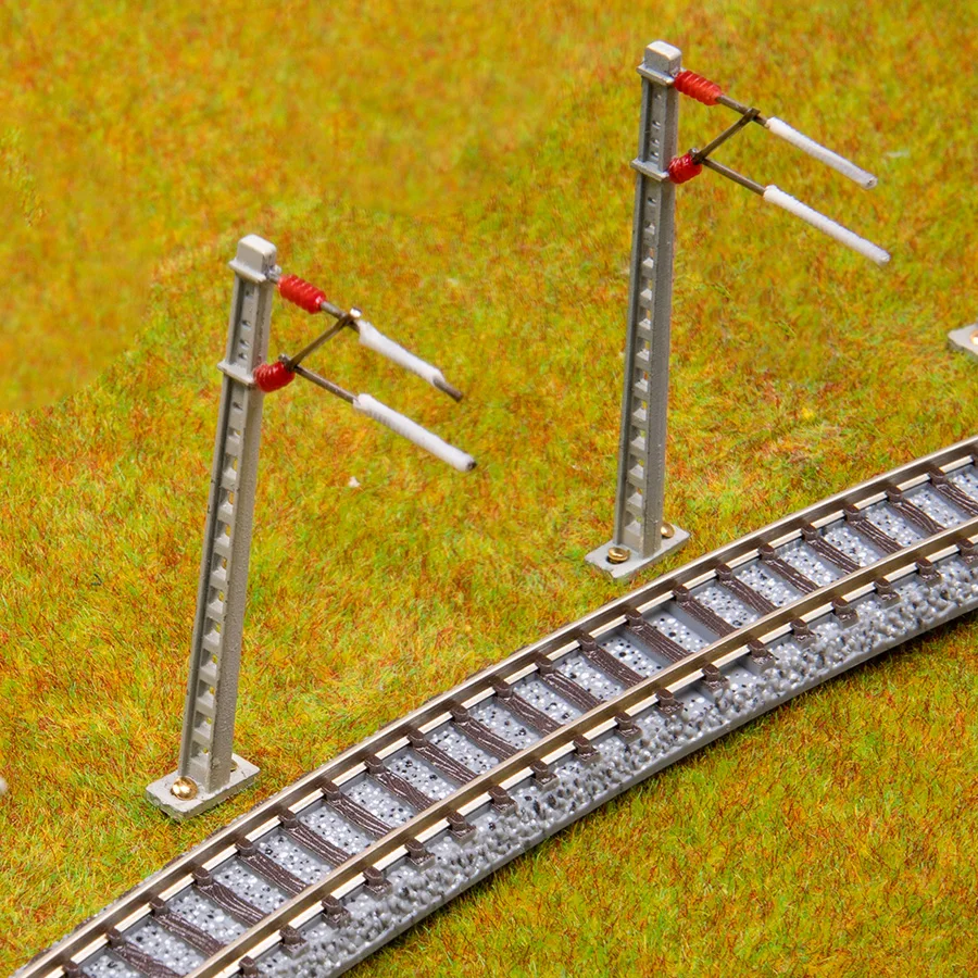 Modelo de escala ho/n, rede de contato catenária, coluna de liga para construção de postes de eletrificação ferroviária para material diorama, 1 peça