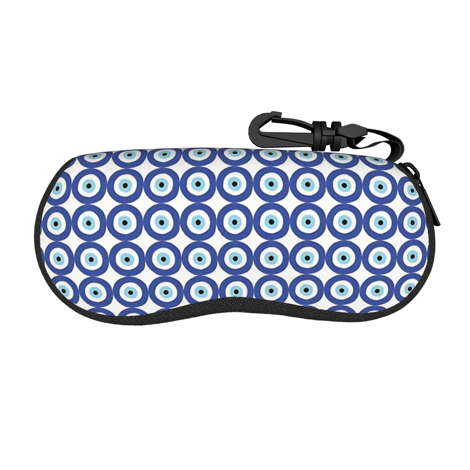 Evil Eye Nazar Brillenetui mit Reißverschluss, Unisex-Reise-Brillenetui, modische Aufbewahrung für Brillen