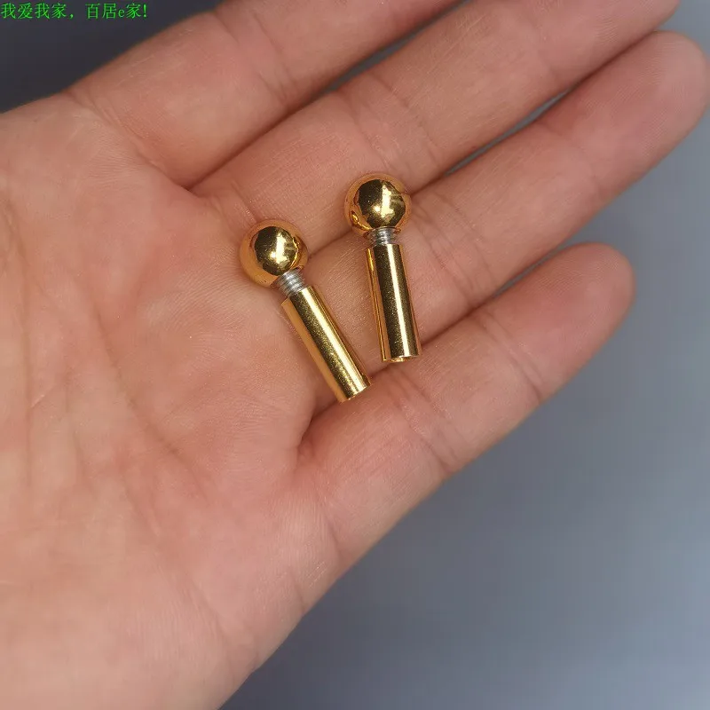 Golden M4 Inner Tooth Nuts,Bald Head Nuts, Round Ball Cover + Screw + Gold M4 Inner Tooth Tube DIY Hardware Lighting Accessories