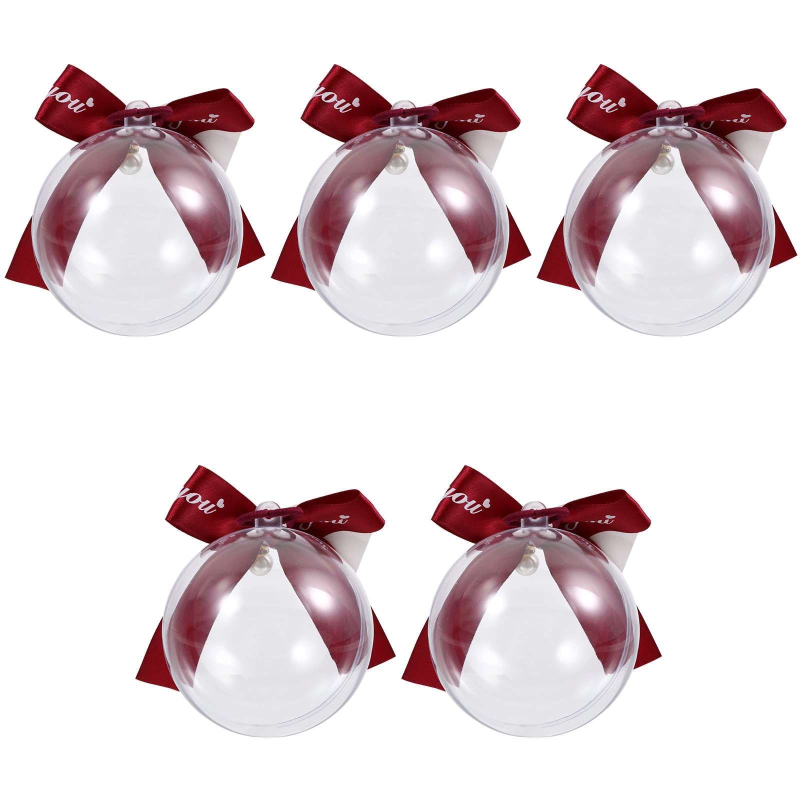 

5 Pcs Plastic Transparent Ball C y Boxes Lightweight Durable DIY Wedding Favors Treats Graduation Gifts Packaging