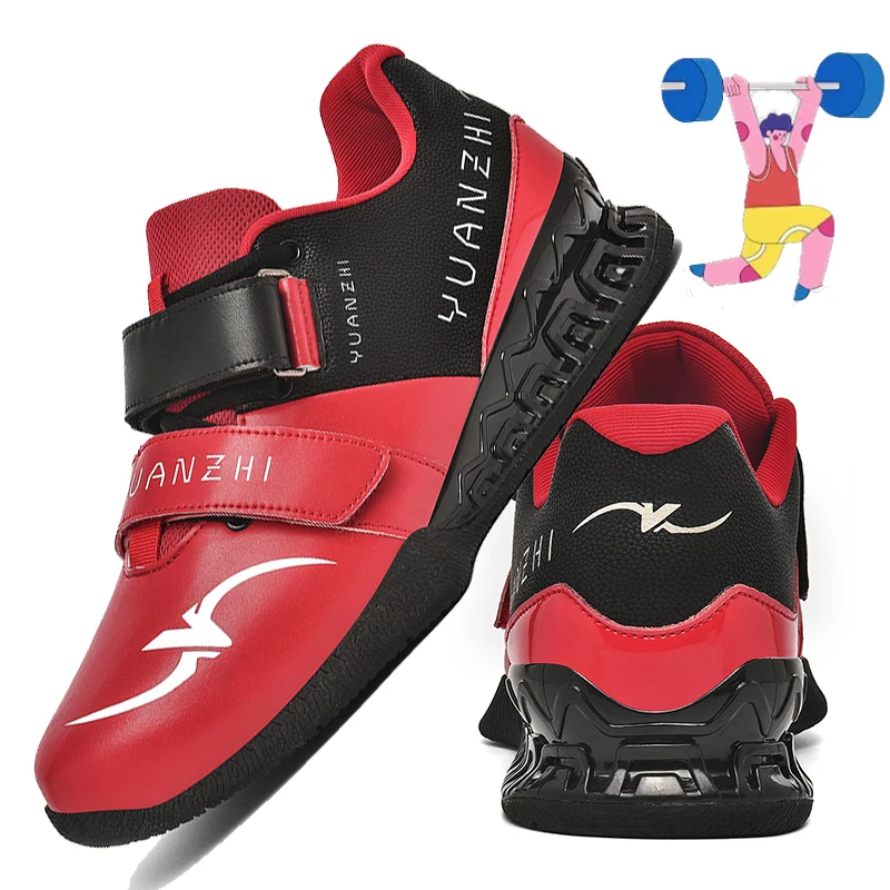 New Hook Loop Gym Weight Lifting Boots for Men Women Athleticr Deep Squat Shoes Balance Pro Fitness Sneakers