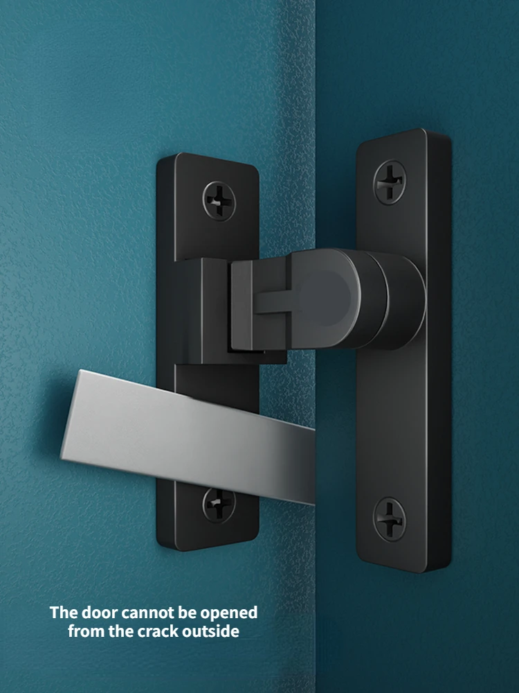 2024 New 90-Degree Door Lock Sliding Door Latch for Bathroom Push-Pull Locking Mechanism Durable and Reliable Sliding Door Catch