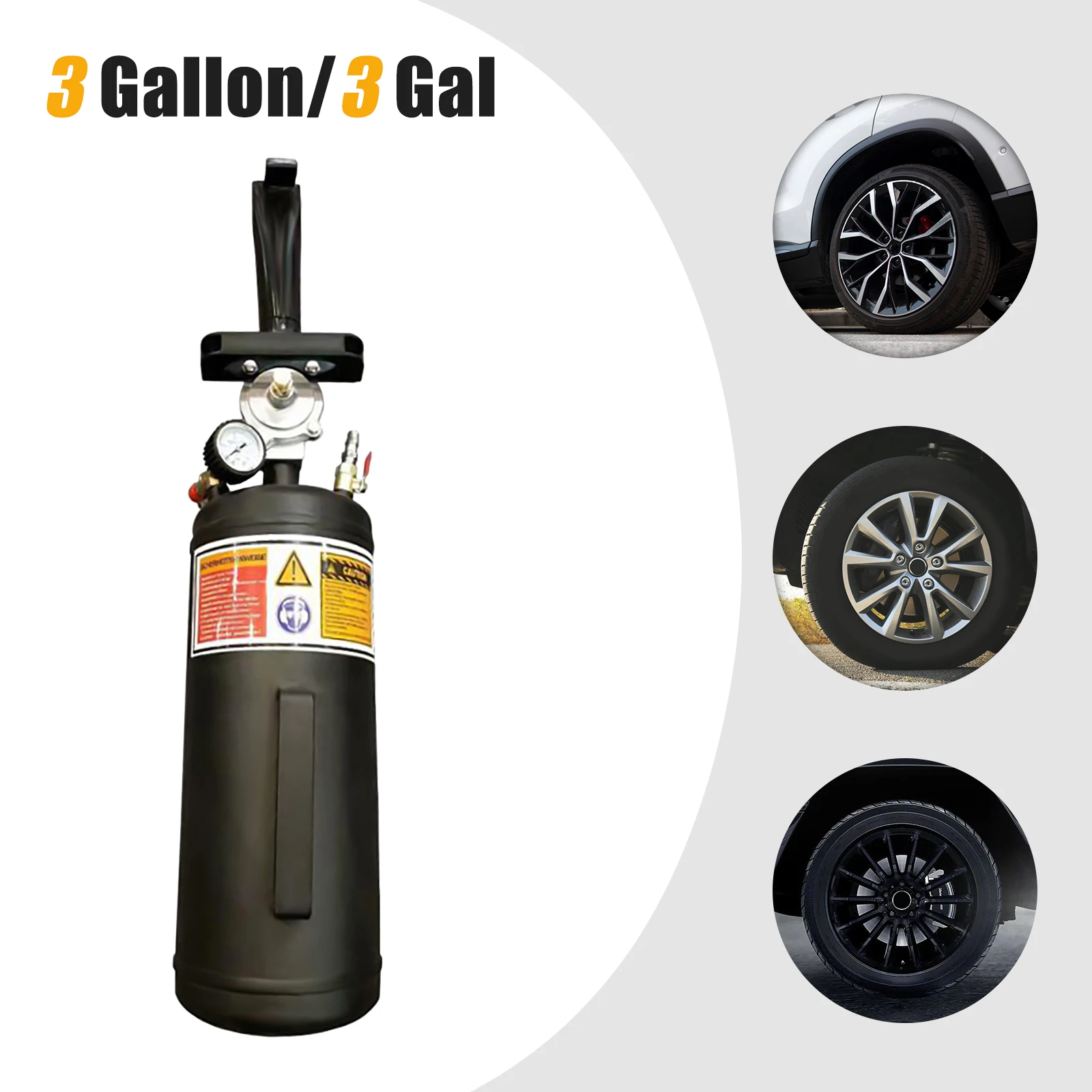 Rehausseur de pneu 12L, gonfleur de pneu de voiture, pneu Bazooka d'équipement automobile, rehausseur de gonfleur de pneu, dispositif de gonflage, rehausseur de gonflage