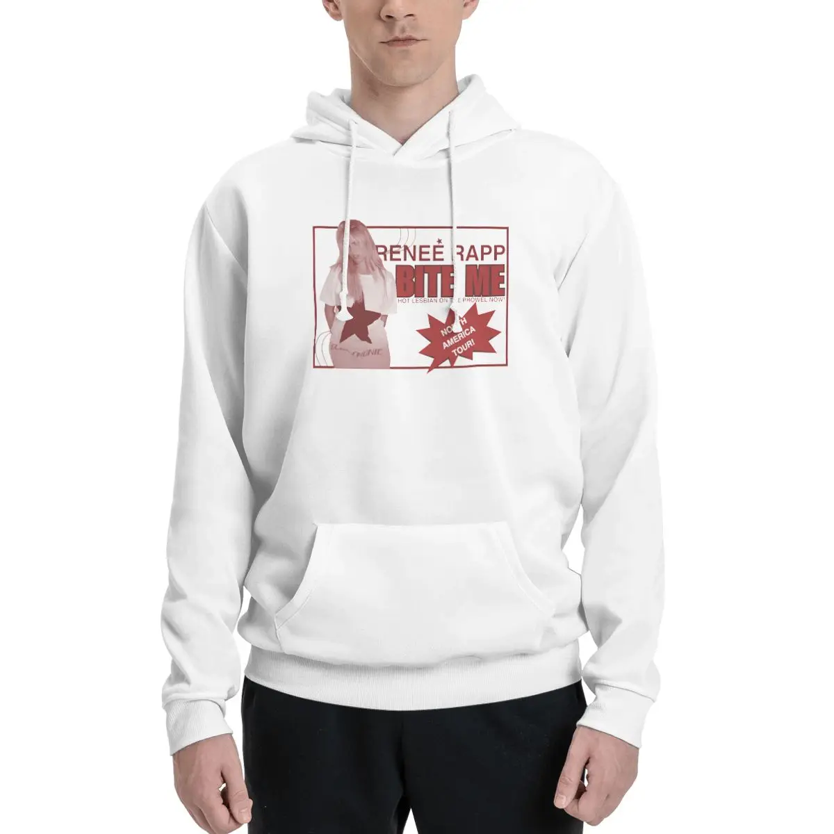 

Renee Rapp Tour Bite Me Повседневная толстовка для мужчин и женщин толстовки большого размера осенний пуловер