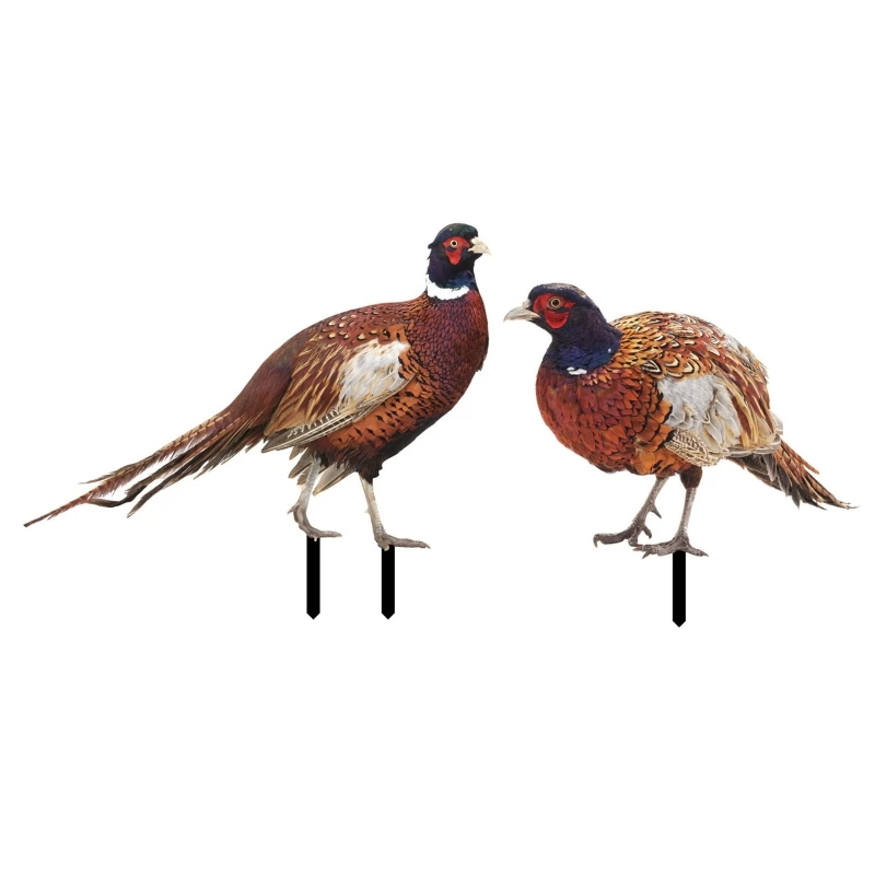 

2Pack Garden Pheasants Stake Decorative Yard Patio Lawn Acrylic Stake Art Decor Animal Statue Sculpture Outdoor Ornament