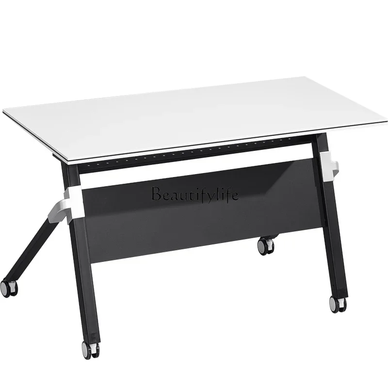 TTFlap table Double long strip can be spliced combination meeting foldable mobile double-layer desk
