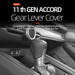 For Honda Accord 10th 11th Gen 2023 2024 2025 Accord 11 Car Gear Shift Knob Gear Head Cover Accessories Black