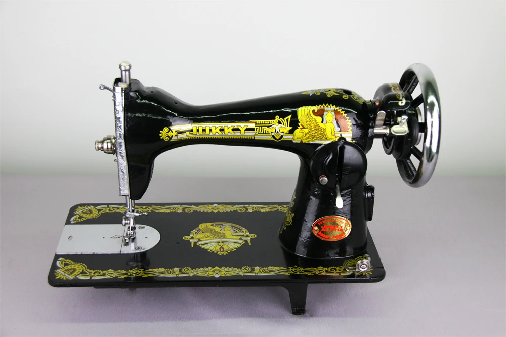 JA 2-1 house hold sewing machine For Home Use In Treadle Handoperated Electric Motor Type with wooden box ort plastic 