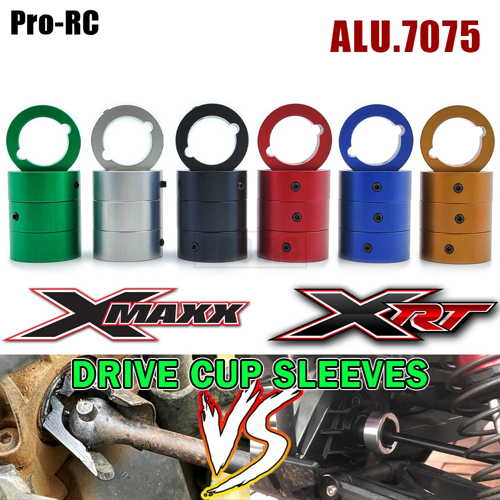 Fits Traxxas 1/5 X-MAXX XMAXX 6S 8S & XRT 8S Drive Cup Sleeves Set 4Pcs Aluminum 7075-T6 Suit 7754 / 7754X Rc Upgrade Parts