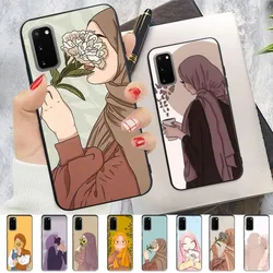 Muslim Arabic Hijab Girl Phone Case For Samsung S 9 10 20 21 22 23 30 23plus lite Ultra FE S10lite Fundas