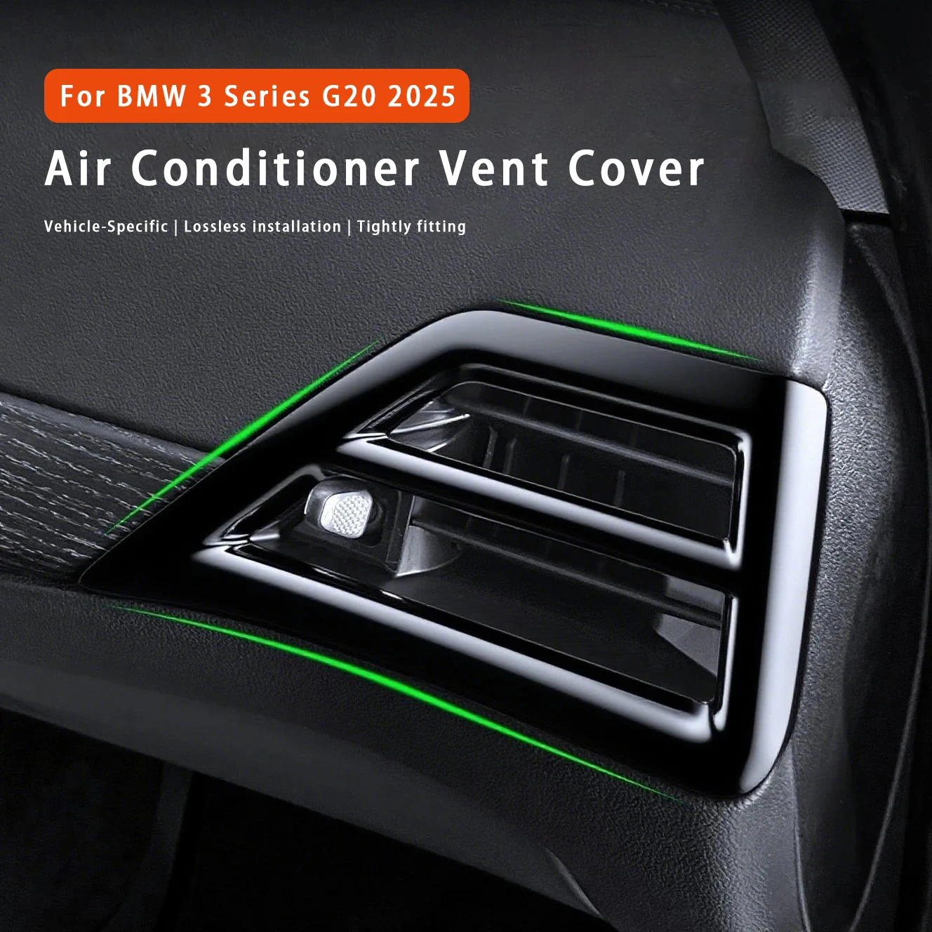 Car Center Control Dashboard Air Vent Cover Trim Air Vent Outlet Sticker Interior Accessories For BMW 3 Series G20 2020-2025