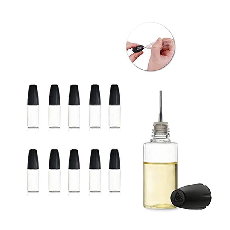 10pcs Dispensers Applicator Kit 10ml Plastic Squeeze Bottless With Caps Dropping Tube Nozzle For Juice Liquid Glue And Ink