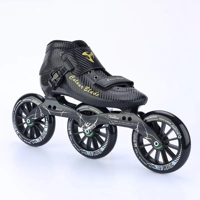 Escalade speed skating shoes professional competition big wheel adult three-wheel speed skates children speed skates