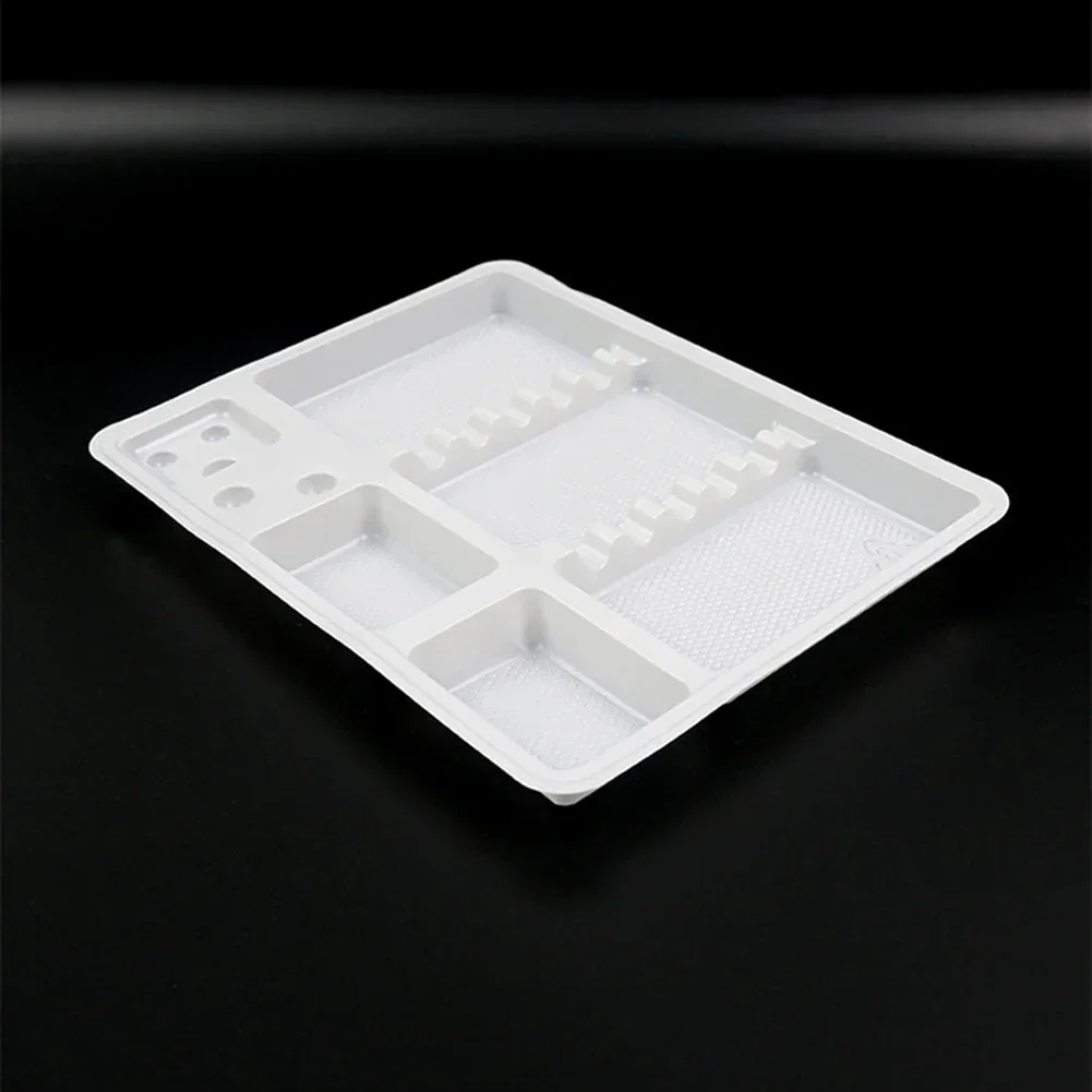 100Pcs Plastic Tattoo Makeup Dentist Mouth Mirror Tweeze Storage Plate Consumable Disposable Dental Instrument Organizer Tray