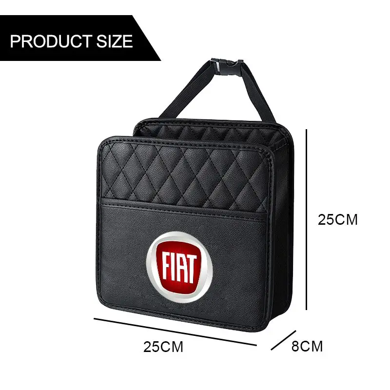 1PCS Car storage box Multi-functional car seat storage bag For Abarth FIAT Punto 500 Tipo Stilo Palio Bravo Doblo Panda Ducato