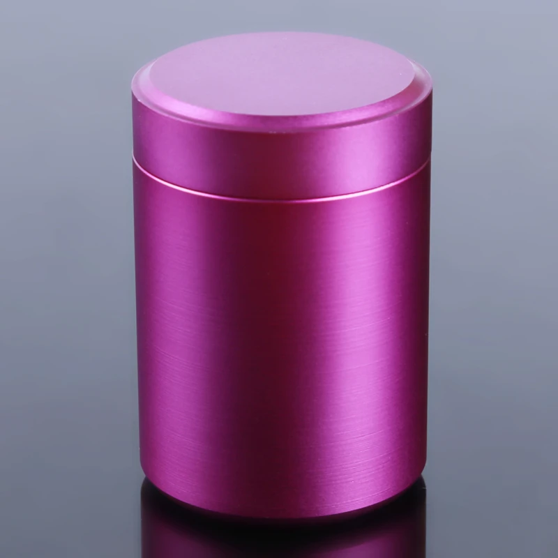 

60ML Solid Color Airtight Smell Proof Container Aluminum Herb Stash Metal Sealed Can Tea Jar Storage Boxes